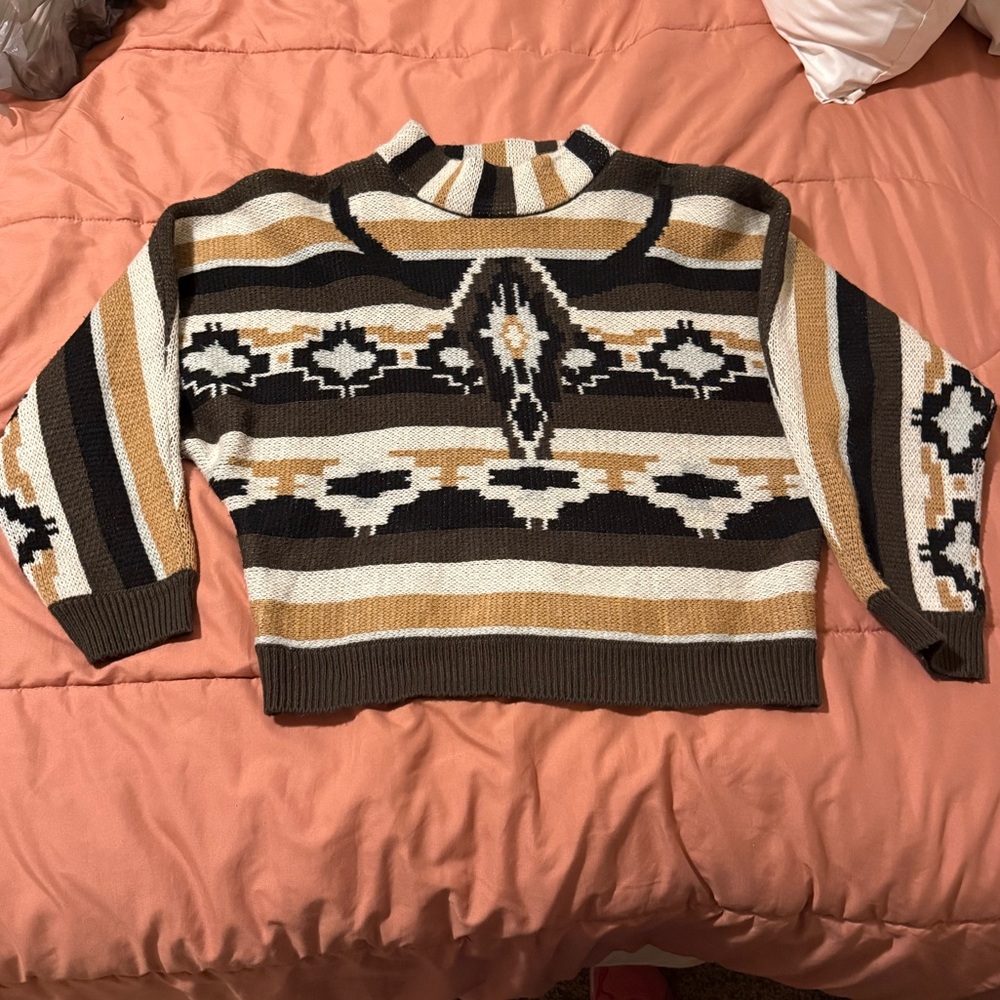 Rock N roll Denim Vintage Longhorn Western sweater knit - Picture 1 of 6